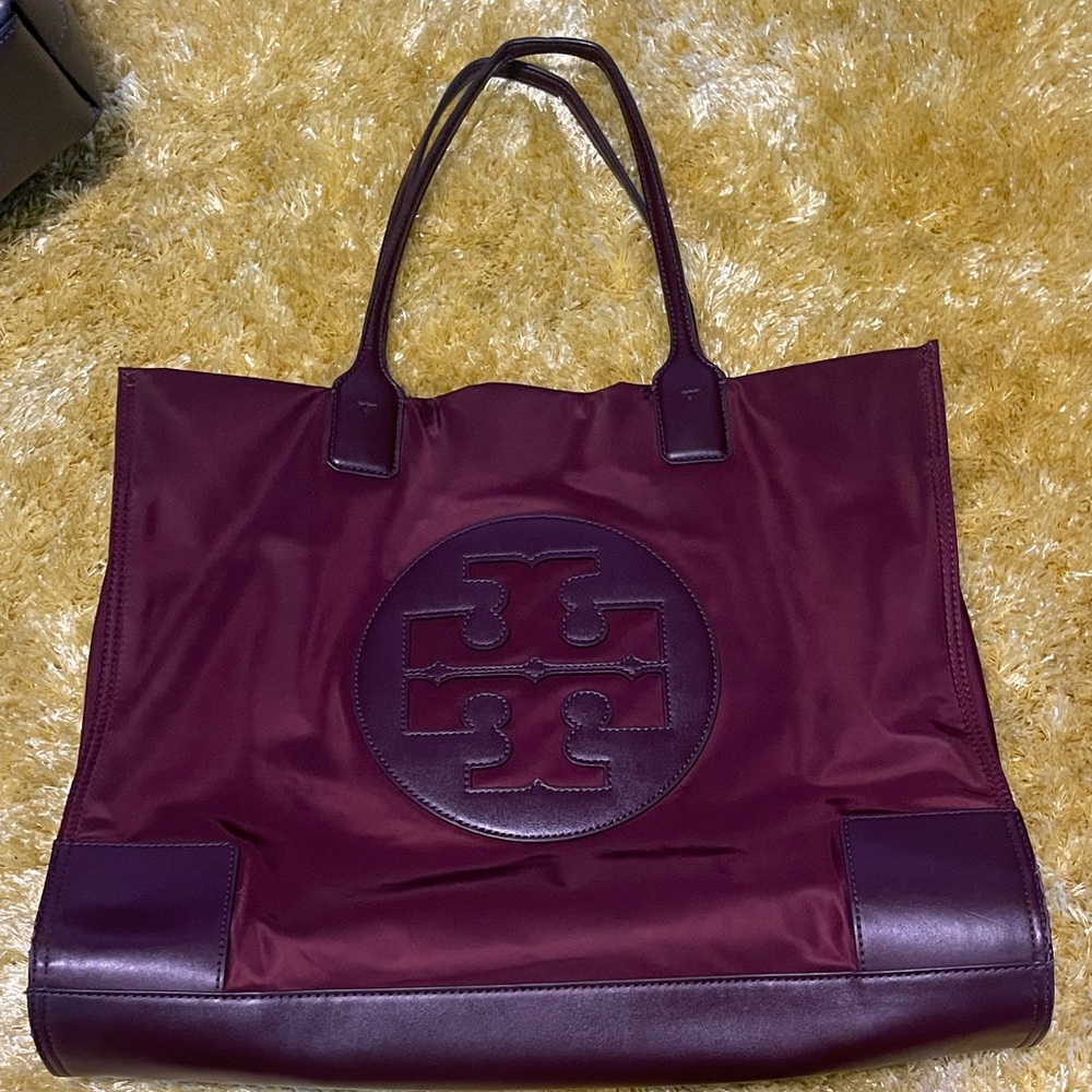Tory Burch Burgundy Tote Bag
